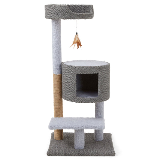 Lookout Loft 3-Level Cat Tree With Condo For Large Cats, 17 L X 17" W X 36" H