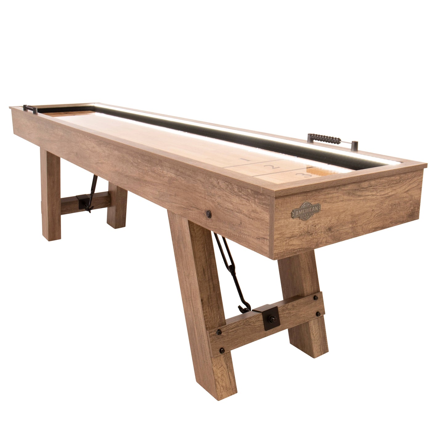 Legend Brookdale 9' Led Light Up Shuffleboard Table With Bowling