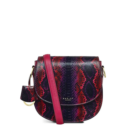 London Liverpool Street 2.0 Faux Snake - Medium Flapover Crossbody