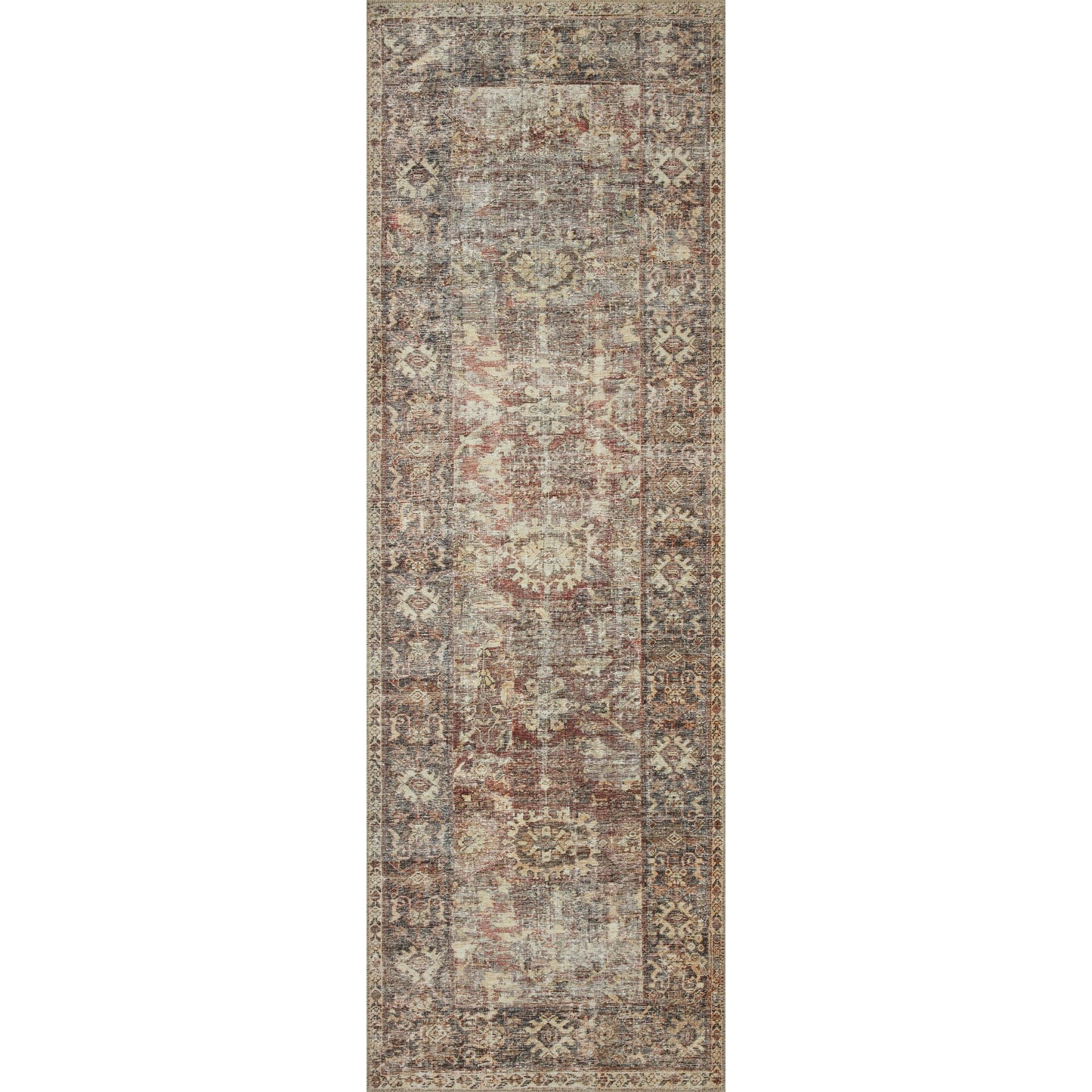 Lewis X 7'6" 9'6" Bordeaux/Antique Ivory Large Georgie Ger-06 Area Rug