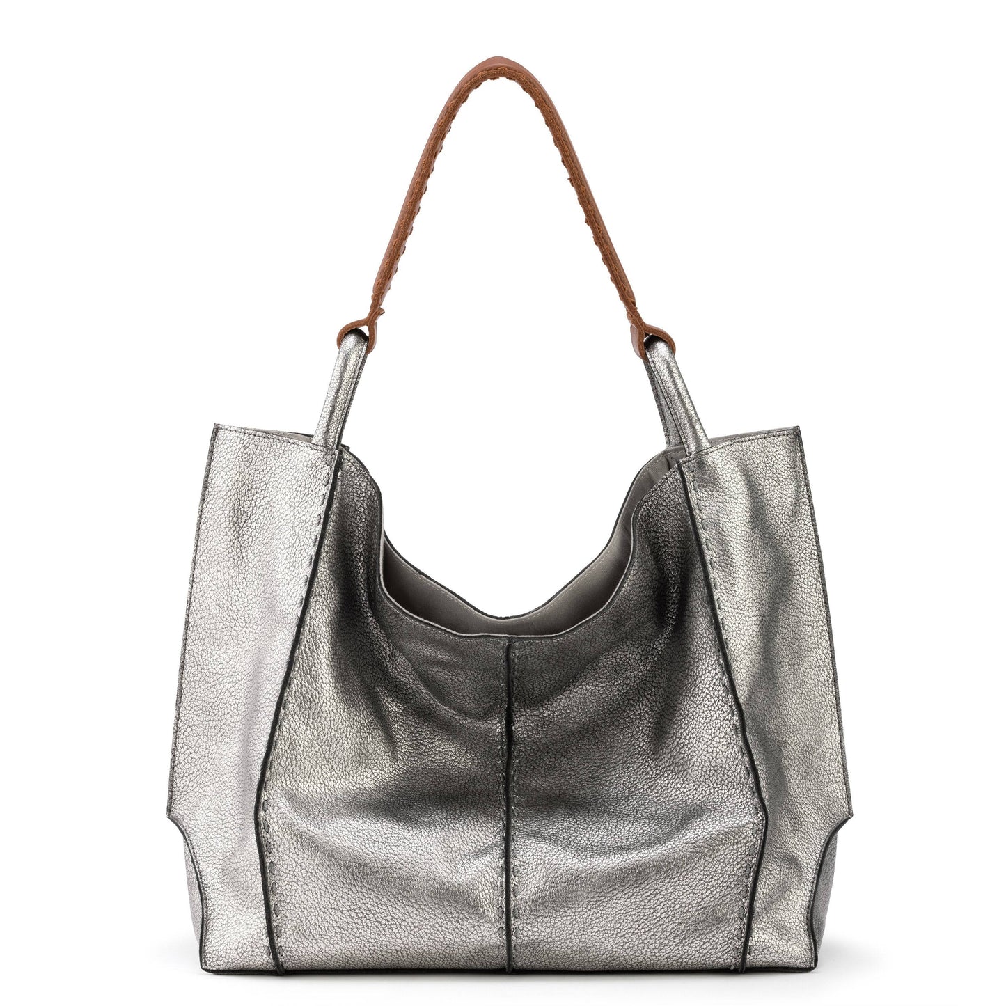 Los Feliz Large Tote Bag Eco Lined - Dark Silver