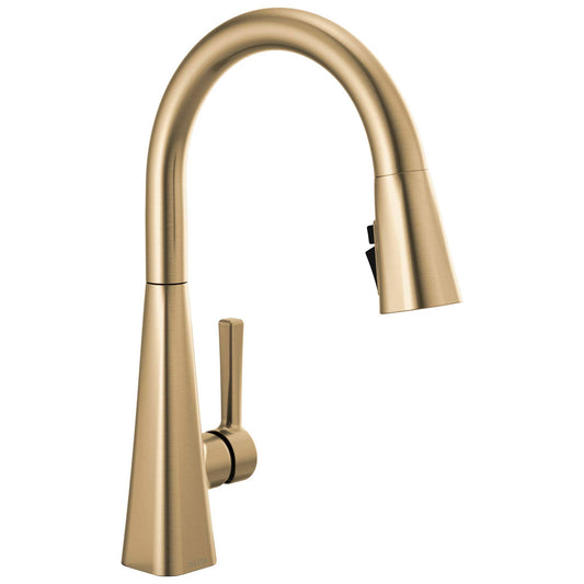 Lenta Single-Handle Pull-Down Kitchen Faucet 19802z Champagne Bronze