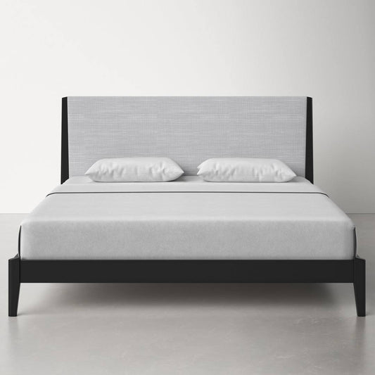 Low Profile Platform Bed Color: Black, Size: King