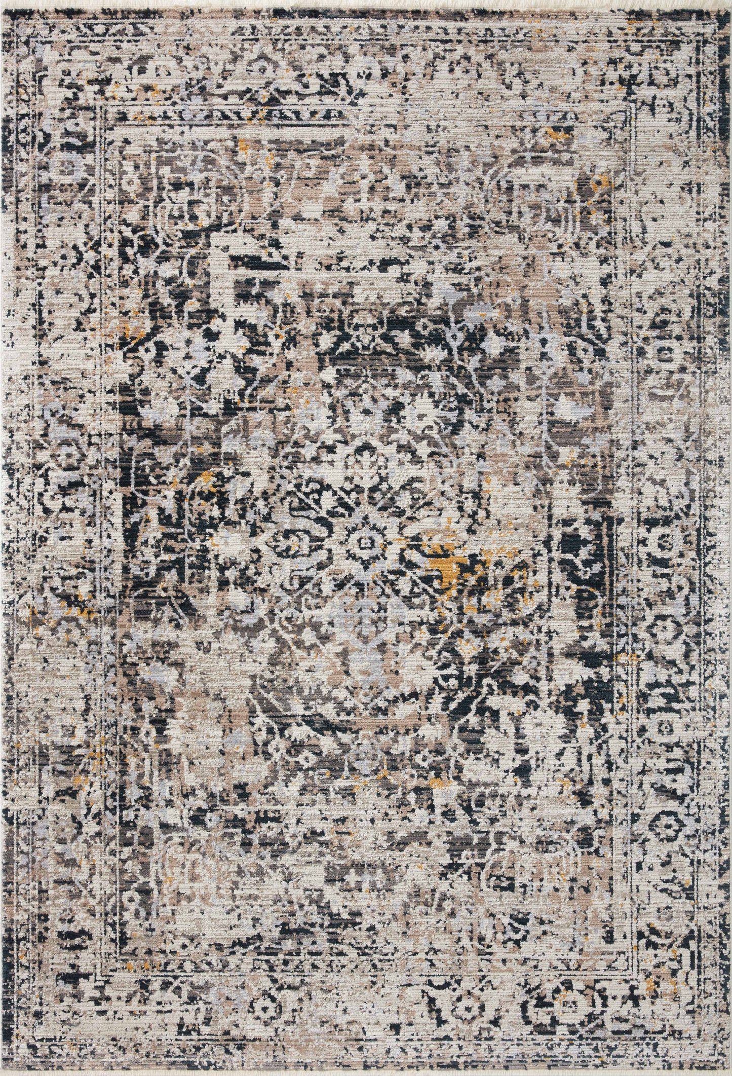 Leigh Lei-03 Charcoal Taupe Rug - 4 Ft X 5 Ft 5 In