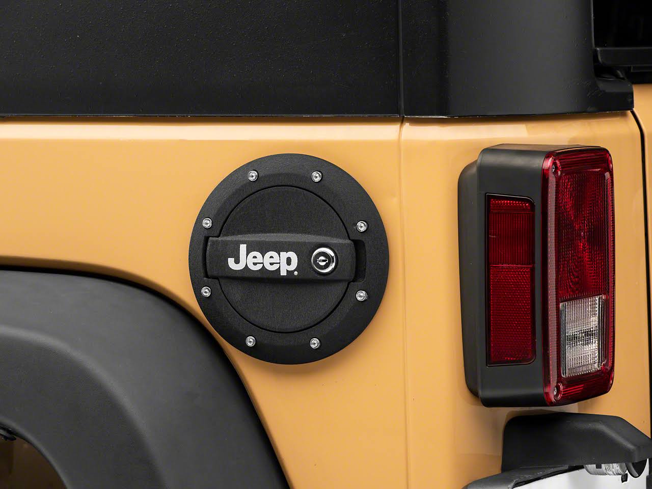 Licensed Jeep Oljj157747: 718 Jeep Wrangler Jk Locking Fuel Door W Printed Jeep Logo