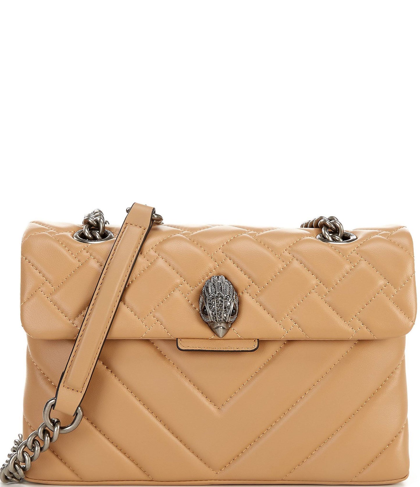 London Kensington Leather Shoulder Bag - Camel