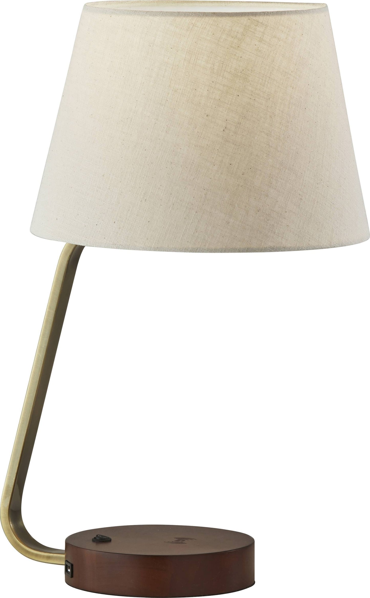 Louie charge Table Lamp - Brushed Steel