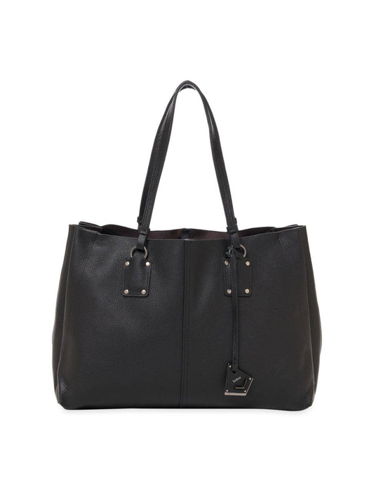 Ludlow Pebbled Leather Tote In Black