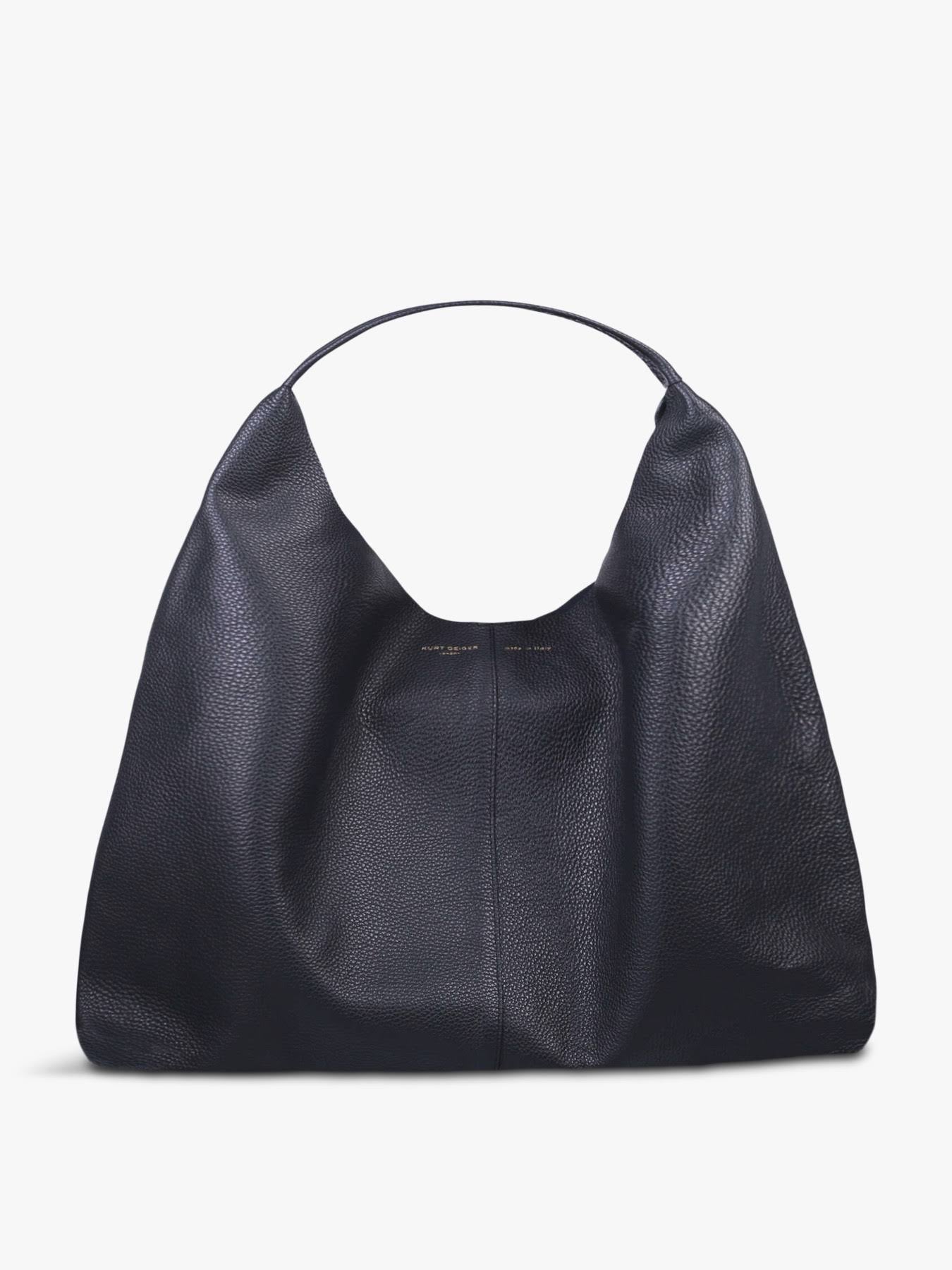 London Violet Leather Hobo - Black