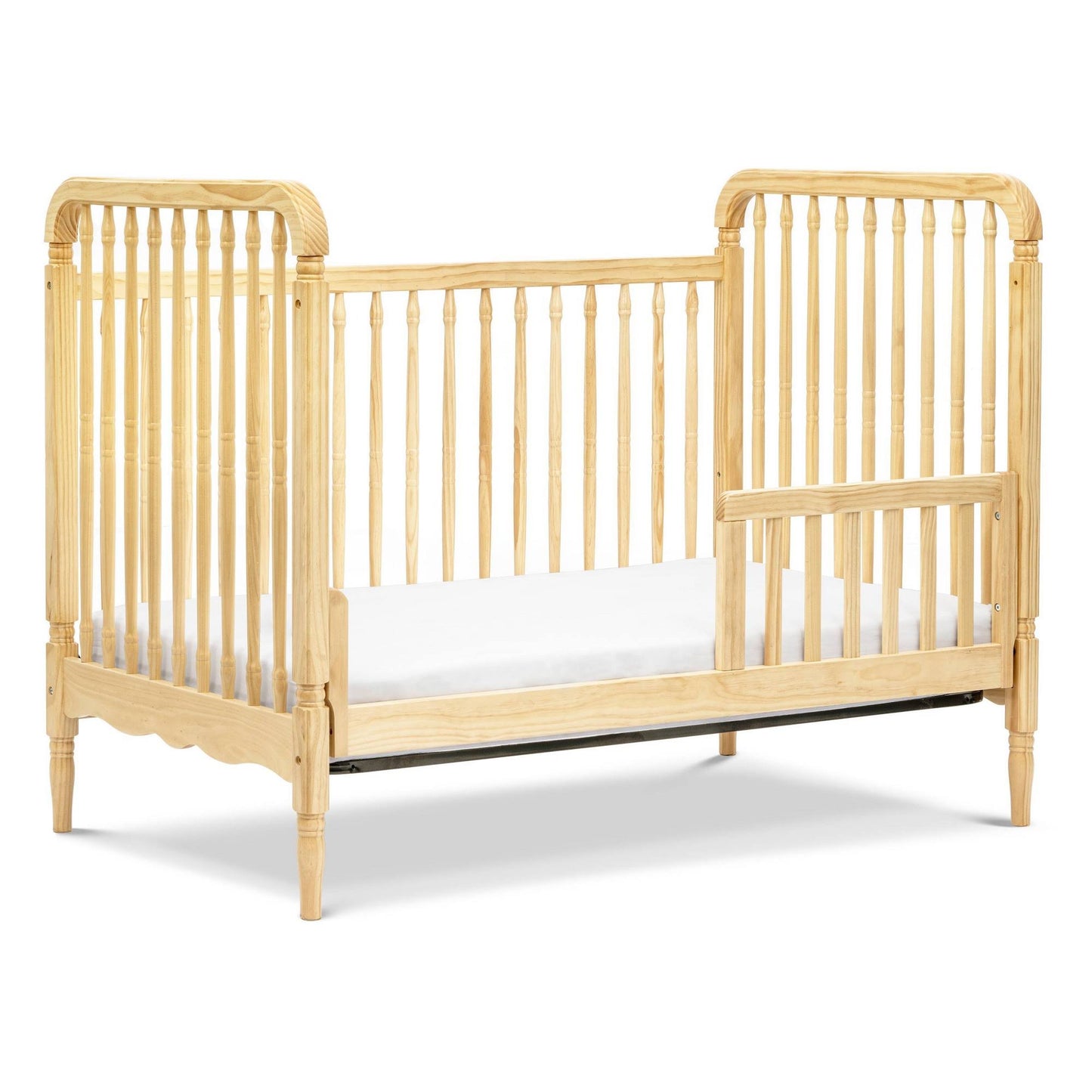 Liberty 3-In-1 Convertible Spindle Crib With Toddler Bed Conversion Kit - Natural