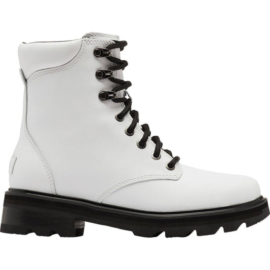 Lennox Lace Stkd Wp Boot - Women's White/Black, 8.5