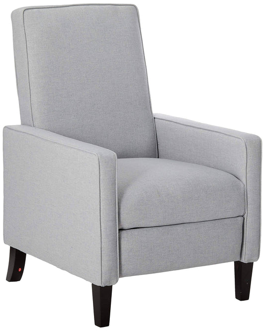 Light Grey Fabric Recliner Club Chair