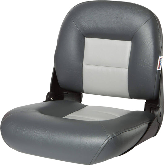 Low-Back Navistyle Boat Seat - Charcoal/Gray