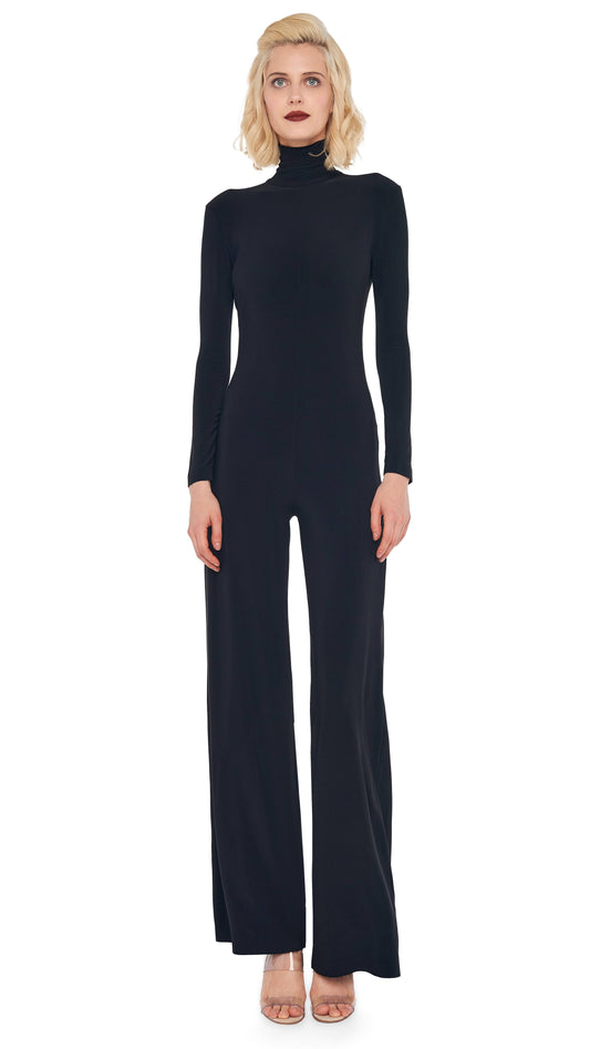 Long Sleeve Turtle Jumpsuit - Black / Size M