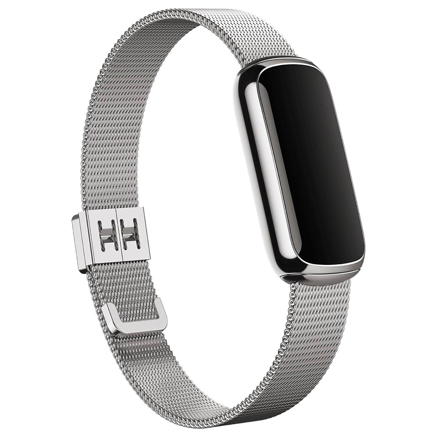 Luxe Stainless Steel Mesh Accessory Band, One Size - Platinum