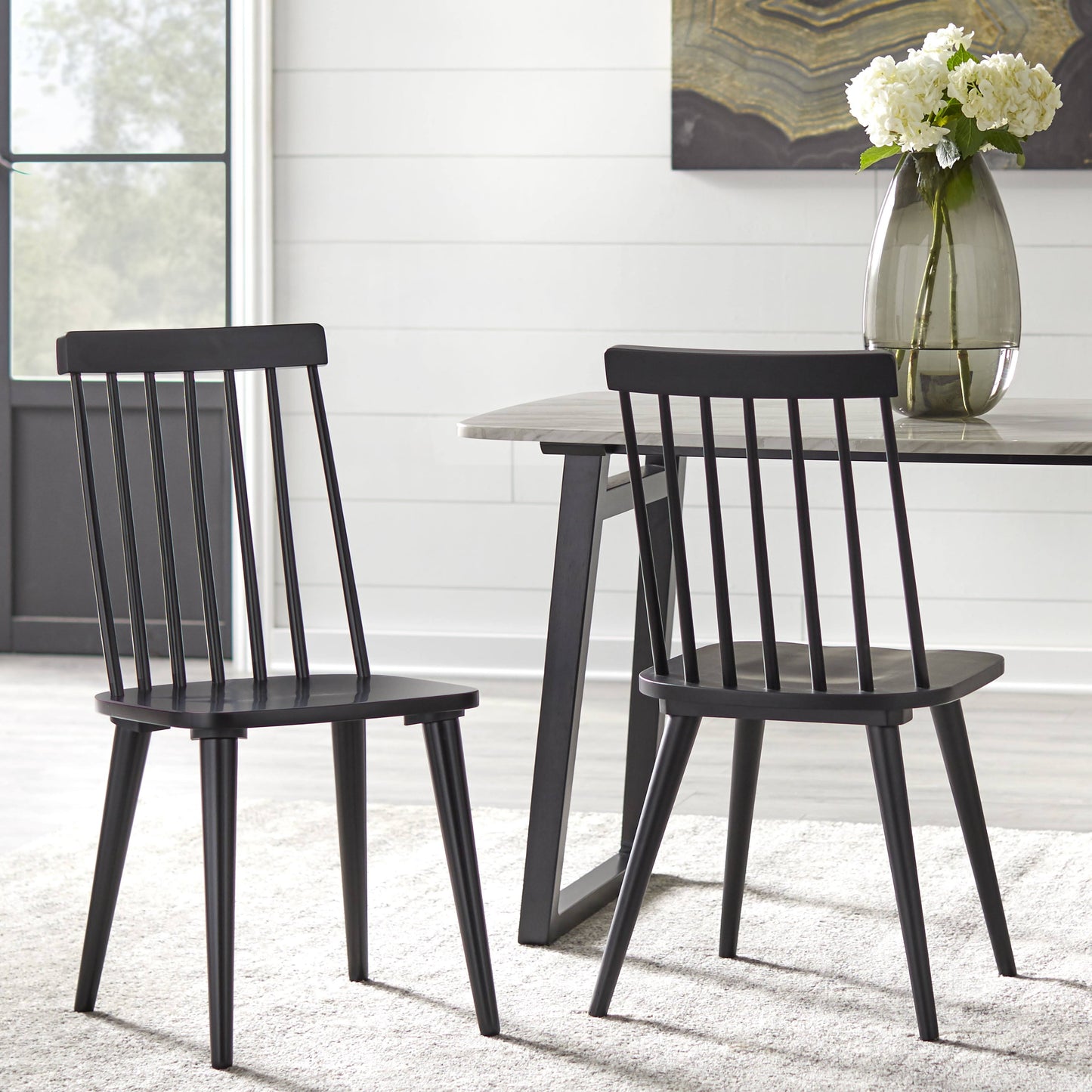 Lowry Solid Wood Dining Chairs (Set Of 4) Set Of 4 - Black