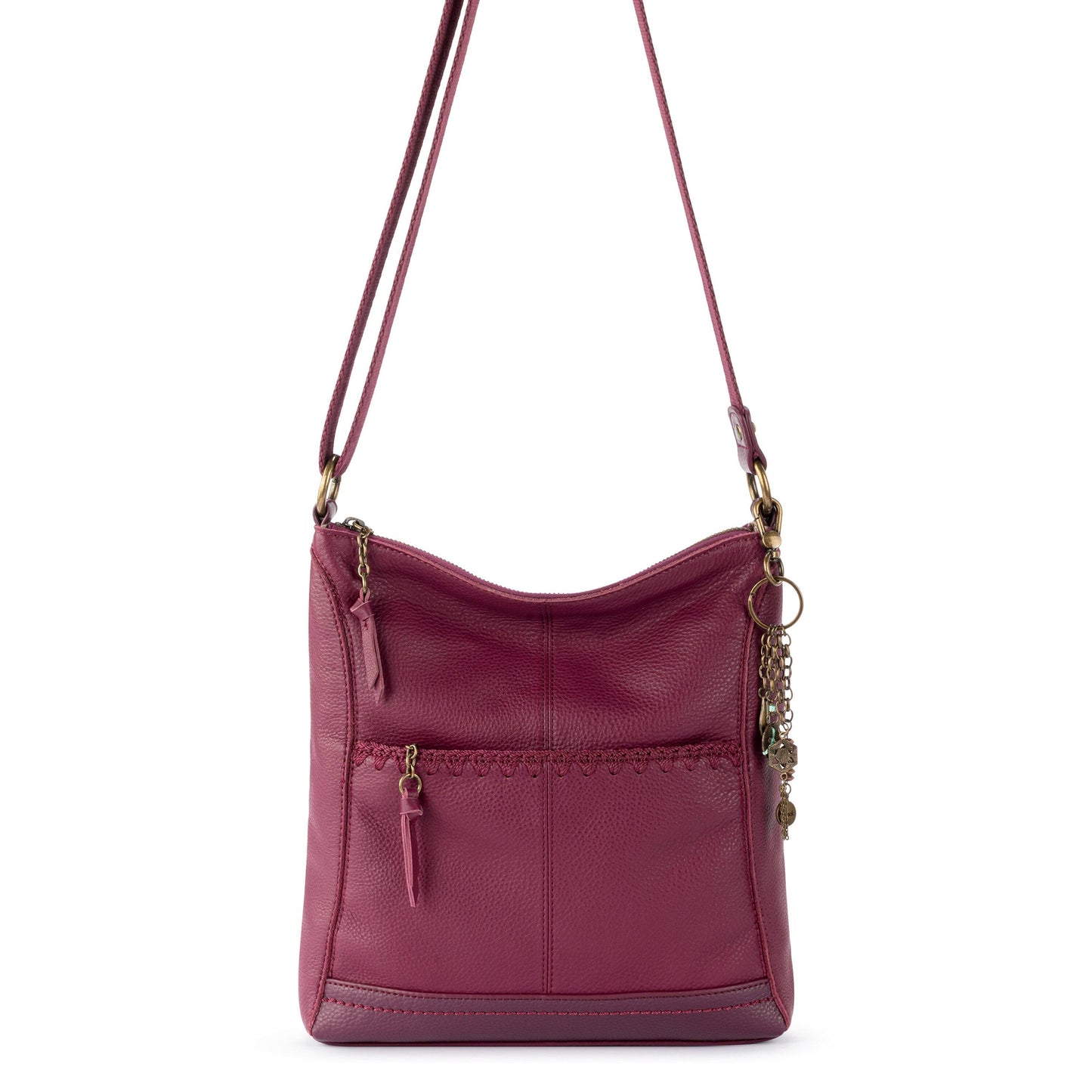 Lucia Crossbody Bag | Leather - Currant Suede