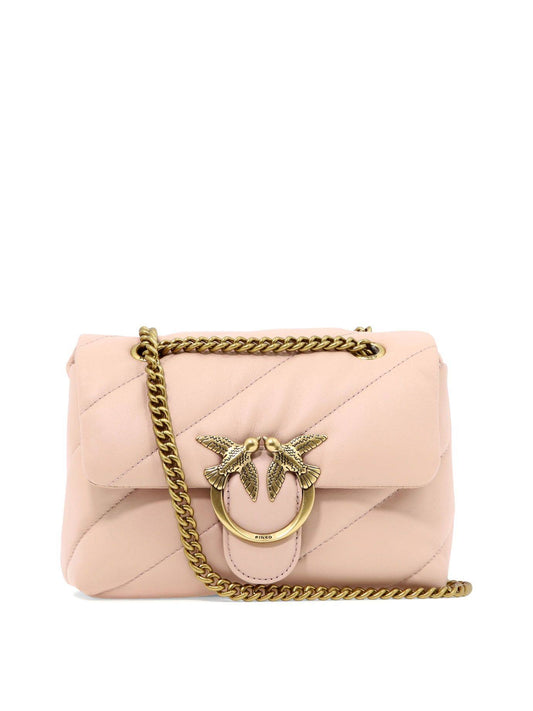 Love Classic Puff Maxi Leather Shoulder Bag, Pink