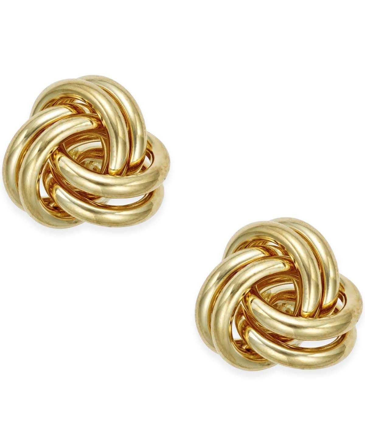 Love Knot Stud Earrings In 10k Gold - Metallic - Earrings