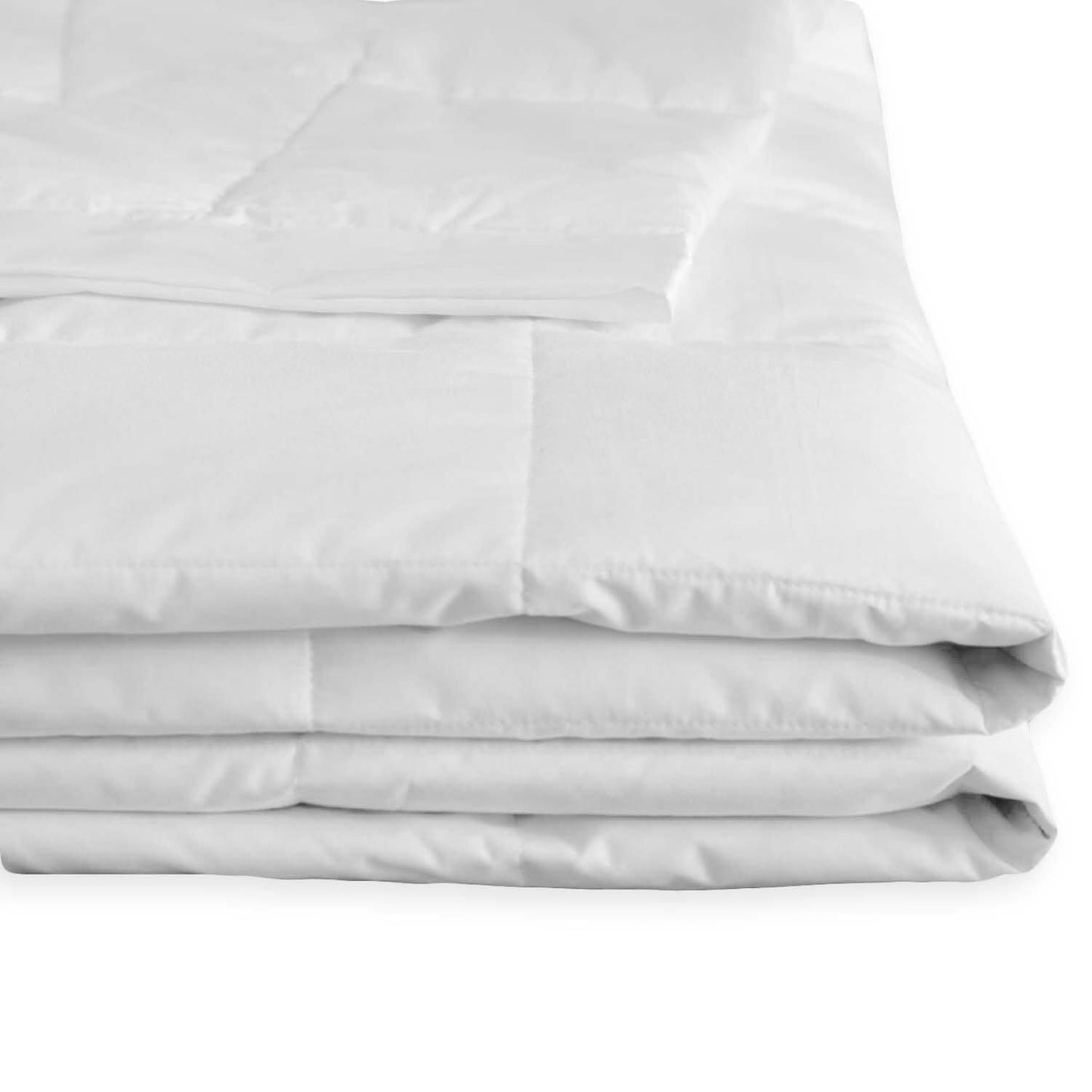 Light Weight Down Blanket, Cotton Cover, Satin Weave - White, Full/Queen