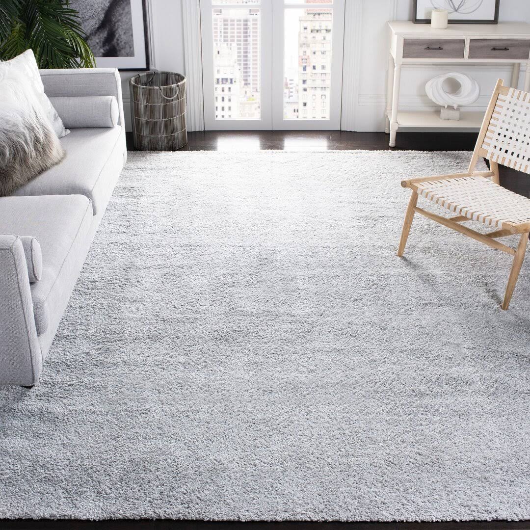 Light Gray Area Rug Rug Size: Round 6'7"