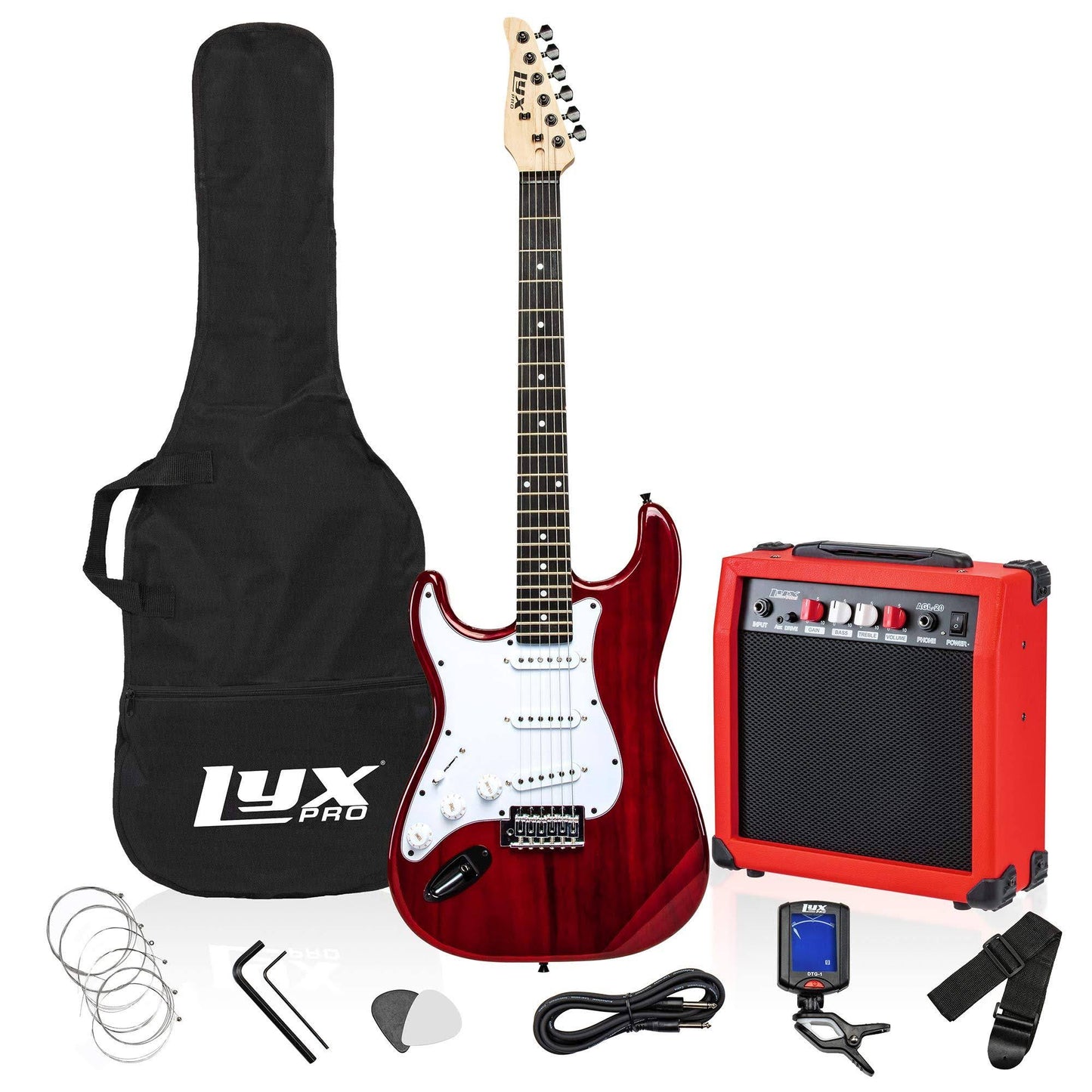 Left Hand 39 Inch Electric Guitar And Starter Kit For Lefty Full Size Beginners Guitar, Amp, Six Strings, Two Picks, Shoulder Strap, Digital