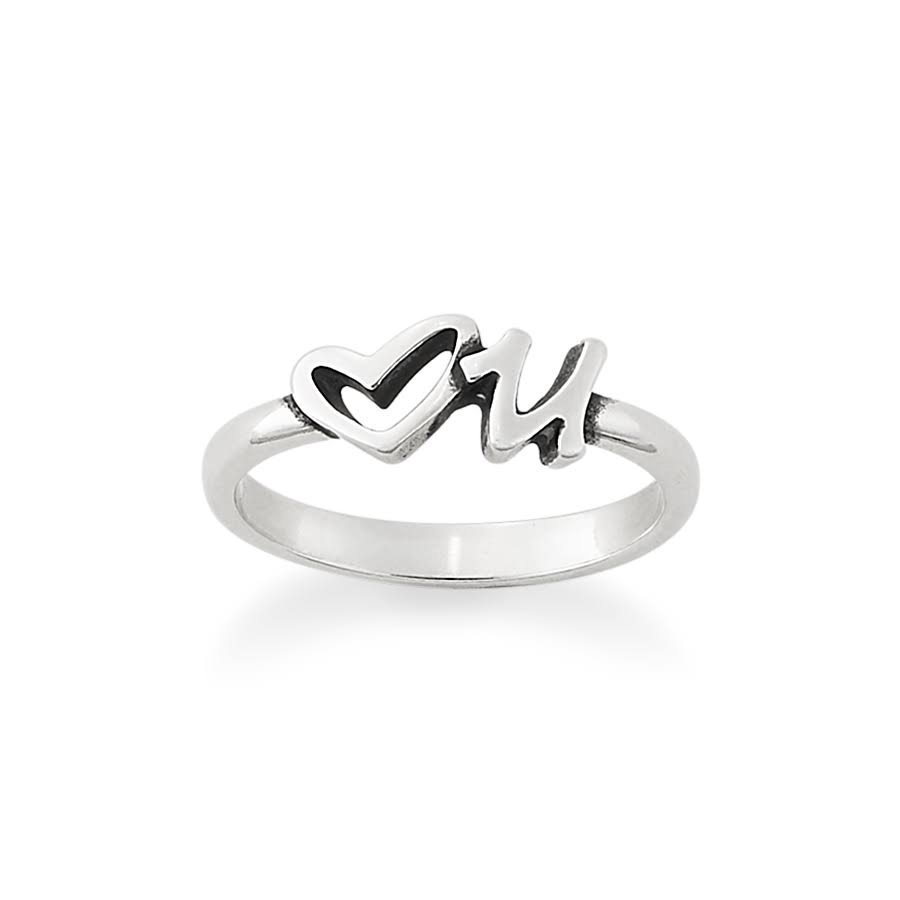 Love U Ring, Womens, 8.5, Sterling Silver