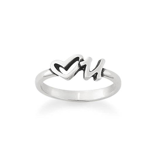 Love U Ring, Womens, 6, Sterling Silver