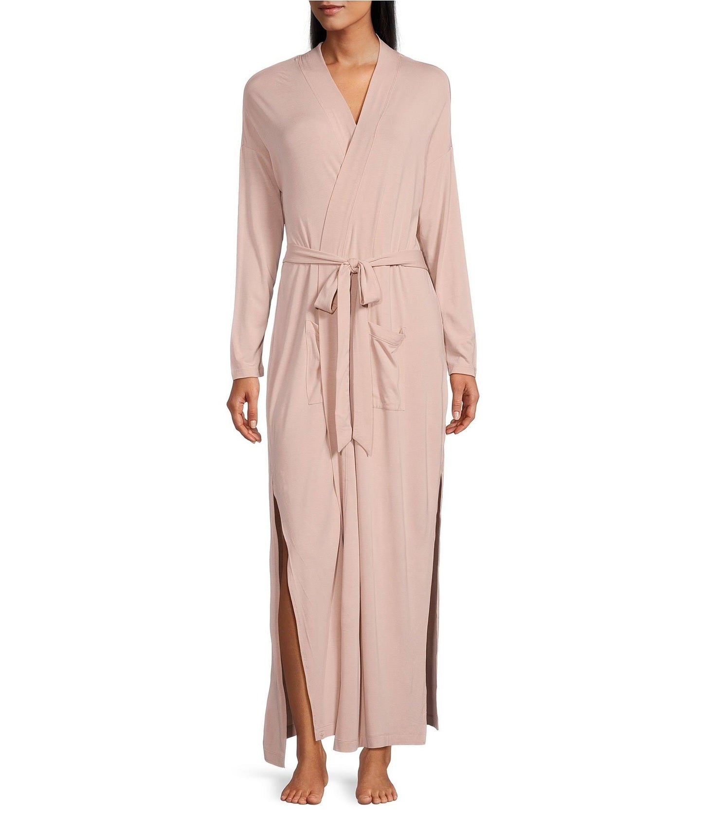 Luxe Milk Jersey Women's Duster Robe Black / L/Xl