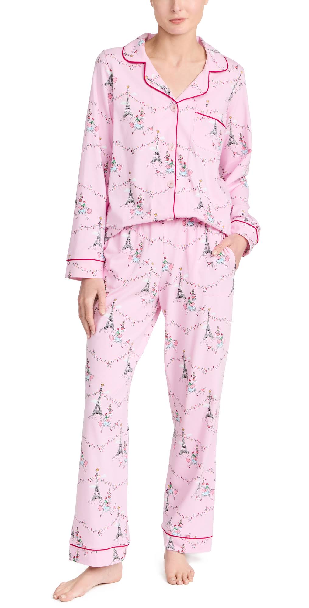 Long Sleeve Classic Pj Set Ski Village Lg (Us 12-14)