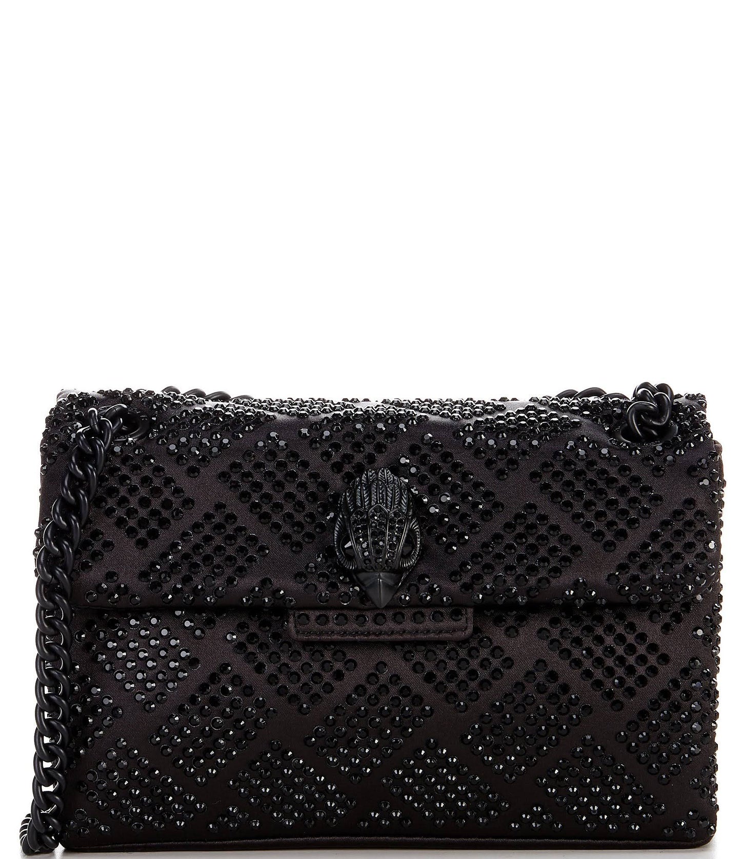 London Mini Kensington Embellished Fabric Convertible Crossbody Bag In Black