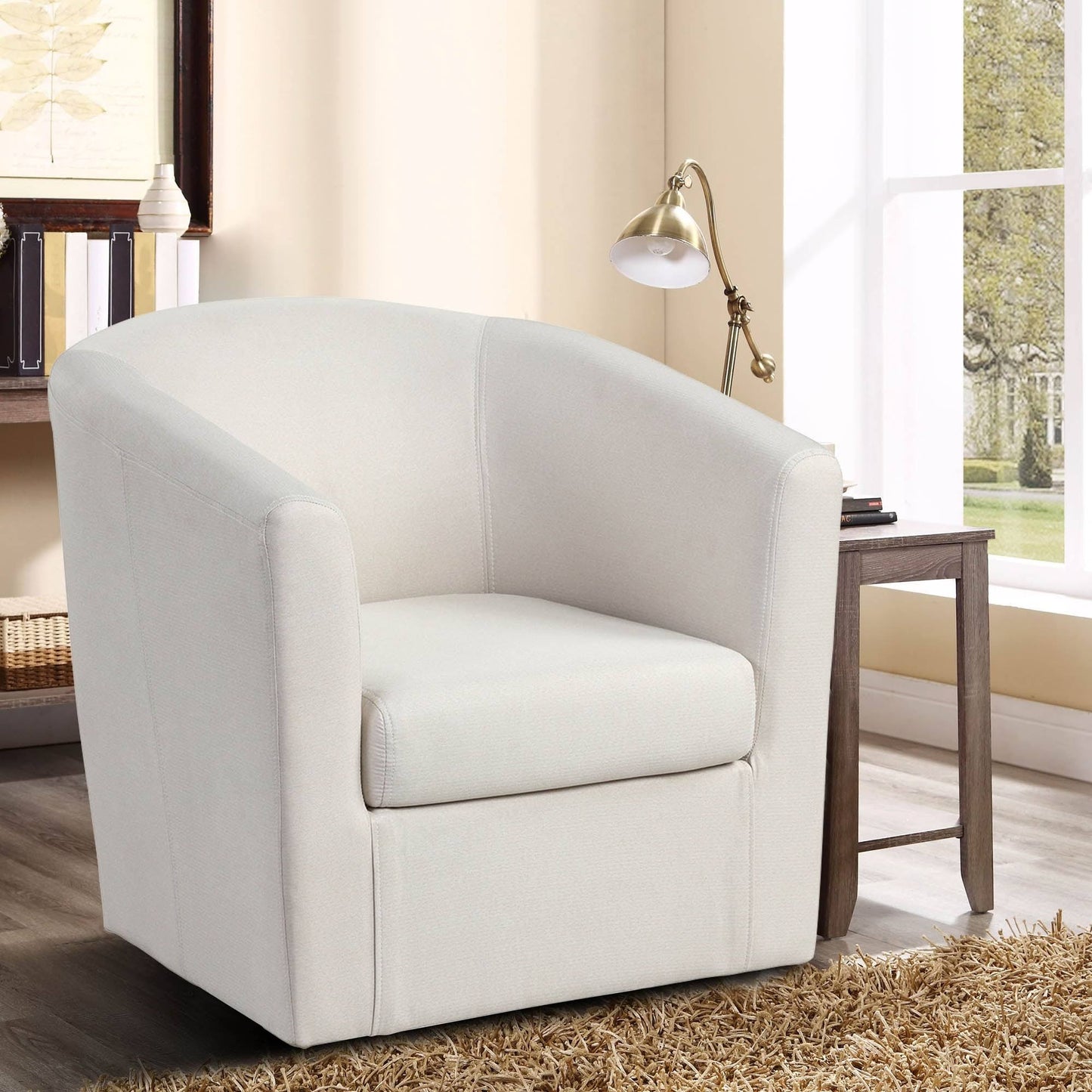 Lesley Swivel Club Chair Beige