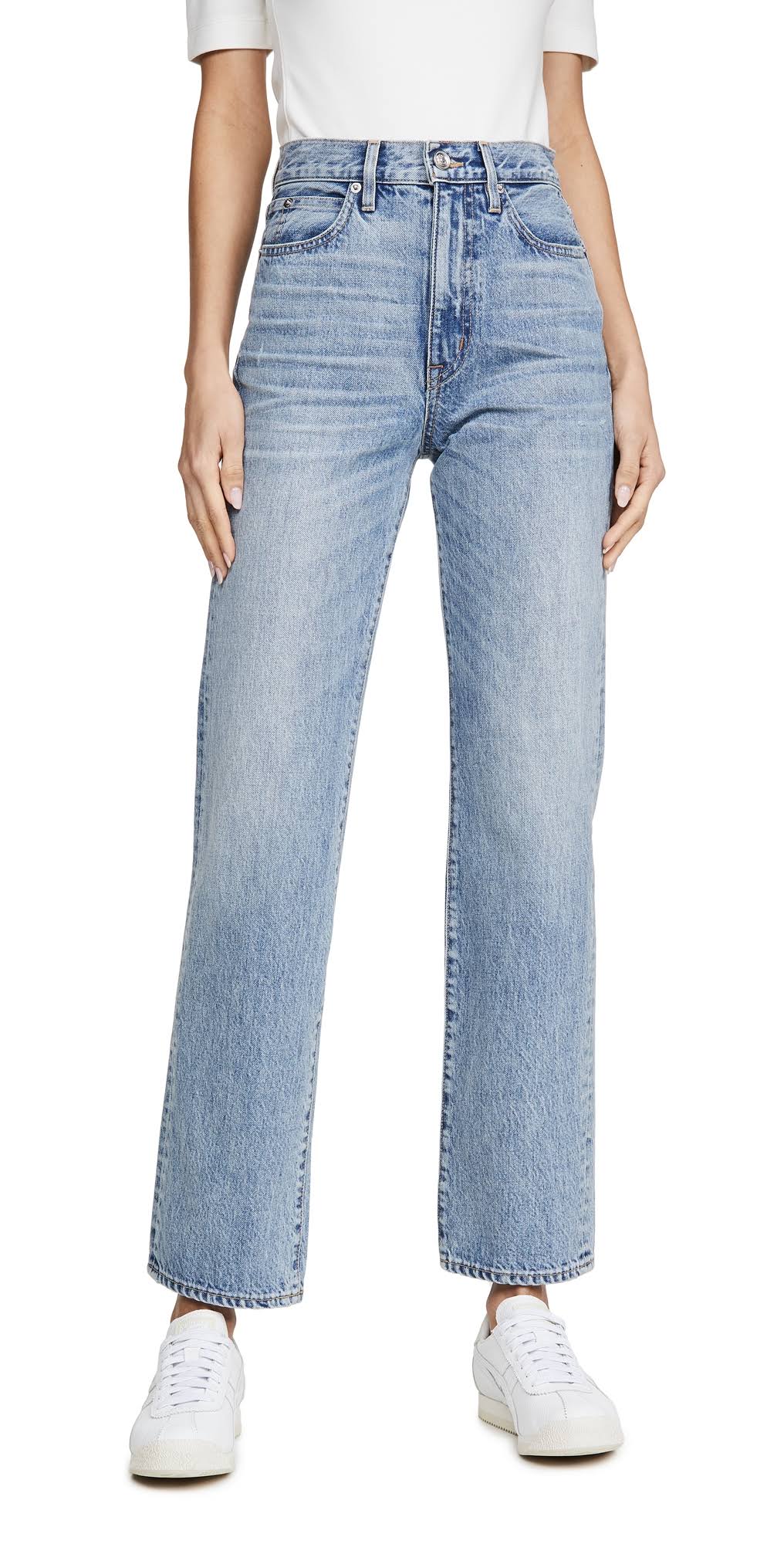 London High Waist Straight Leg Jeans In Heartache