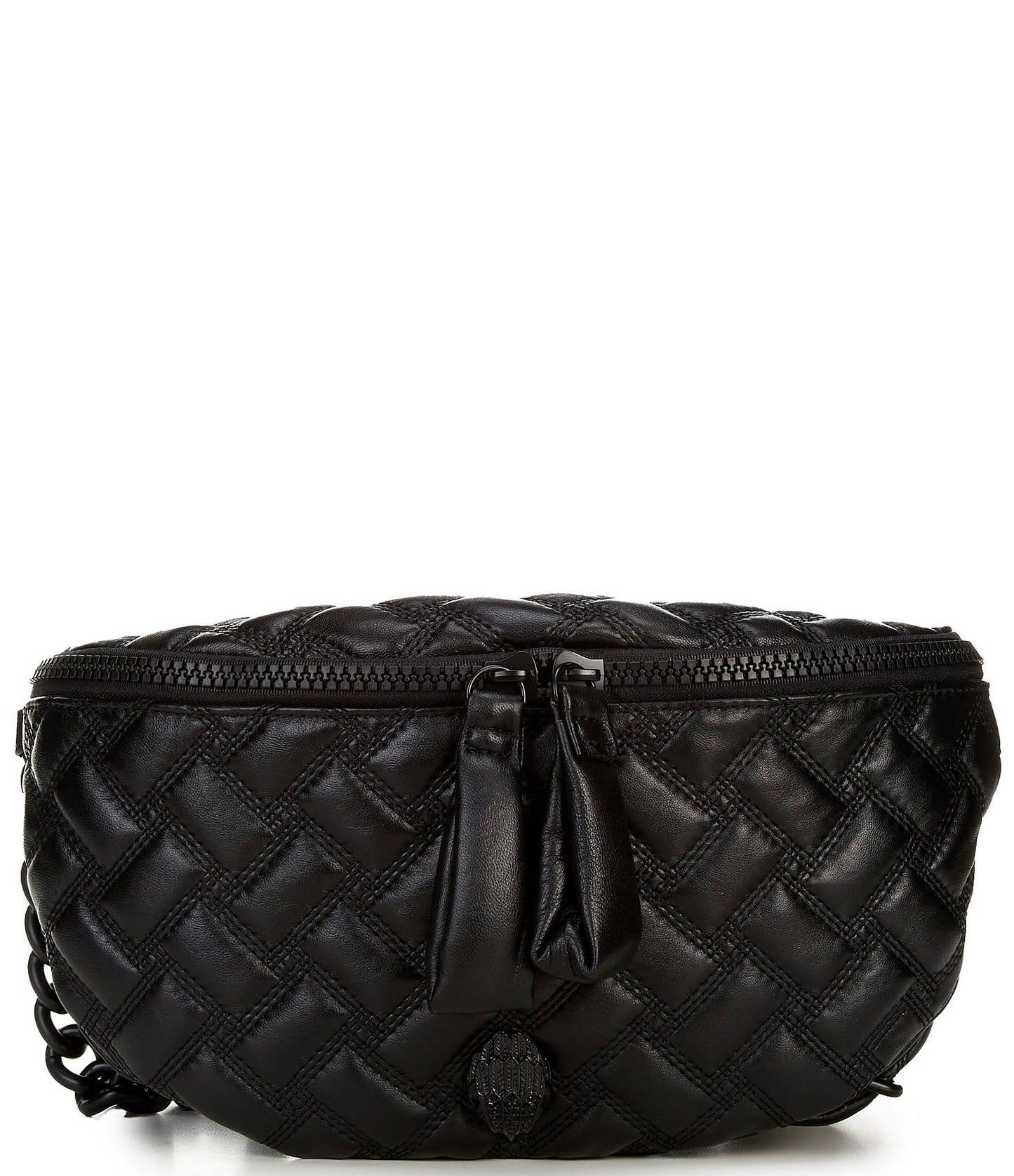 London Kensington Leather Drench Belt Bag - Black