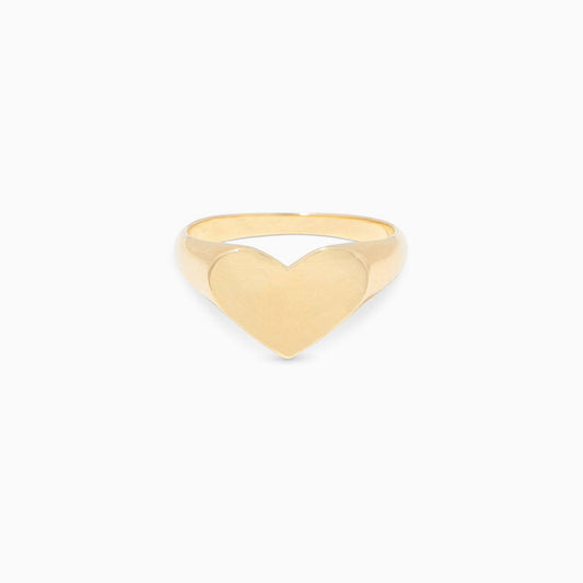 Louise Heart Signet Ring 5