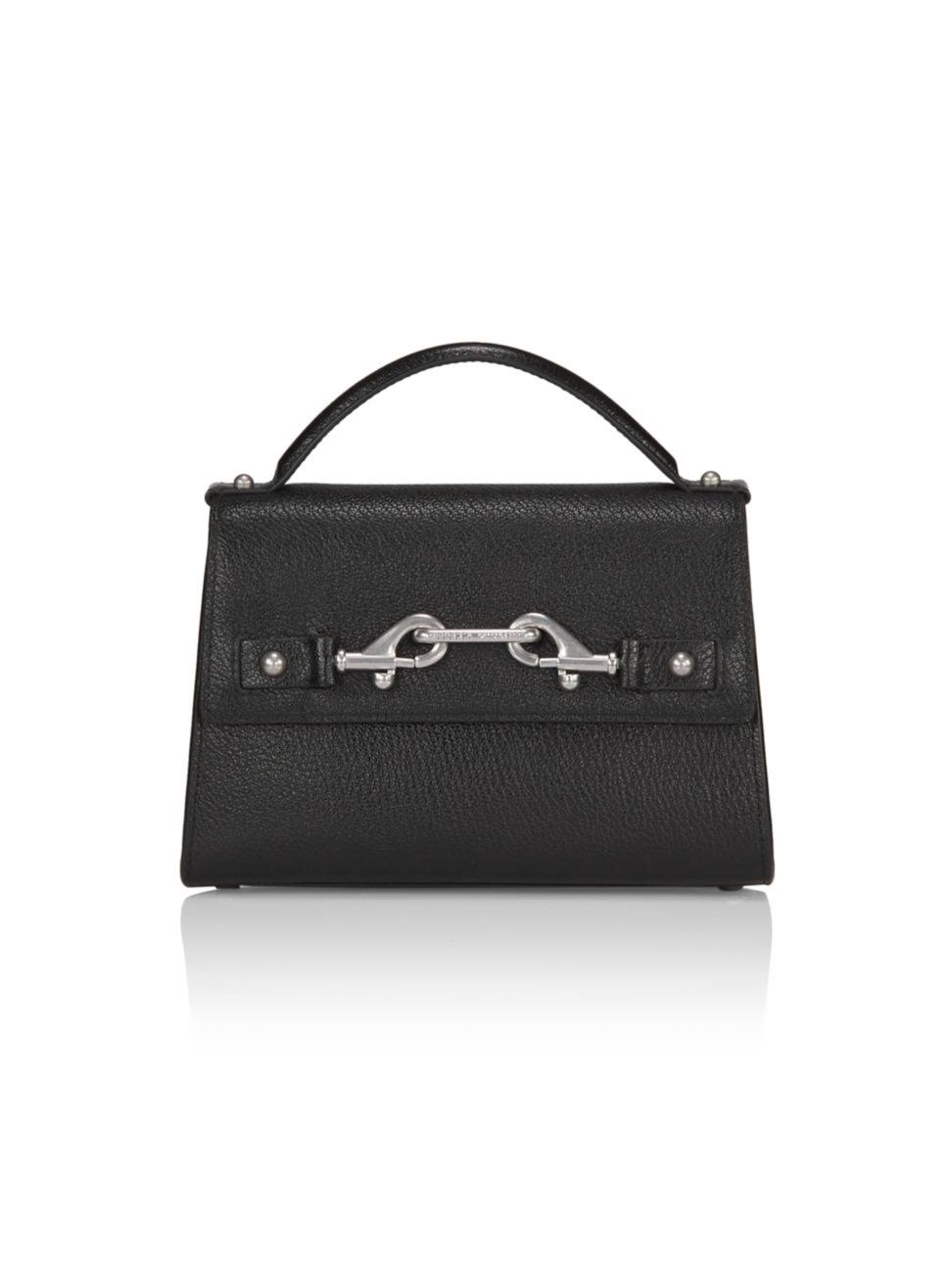 Lou Top Handle Crossbody With Chain Black