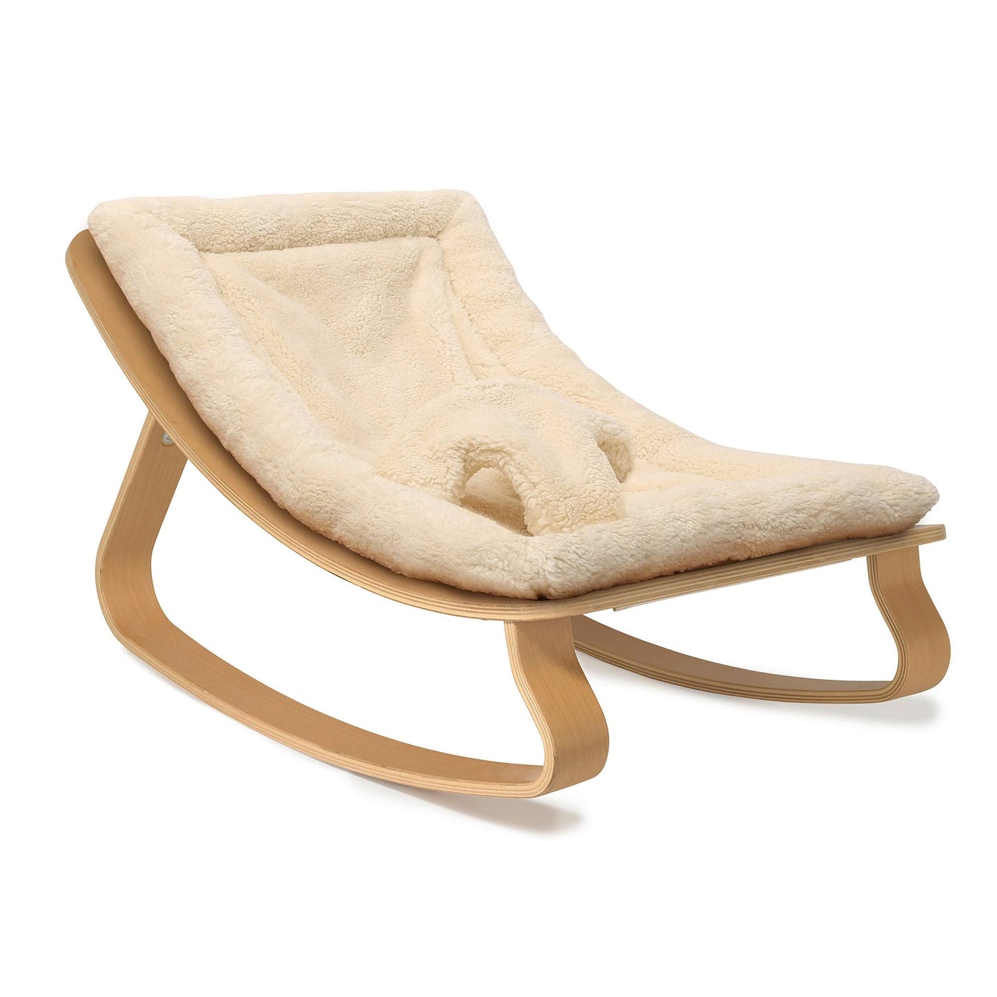 Levo Baby Rocker Beech / Fur Milk