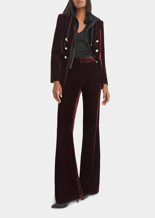 Lebone Velvet Flared Pants - Us4