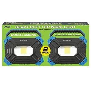 Led Rechargeable 2000 Lumen Work Light (2 Pack)