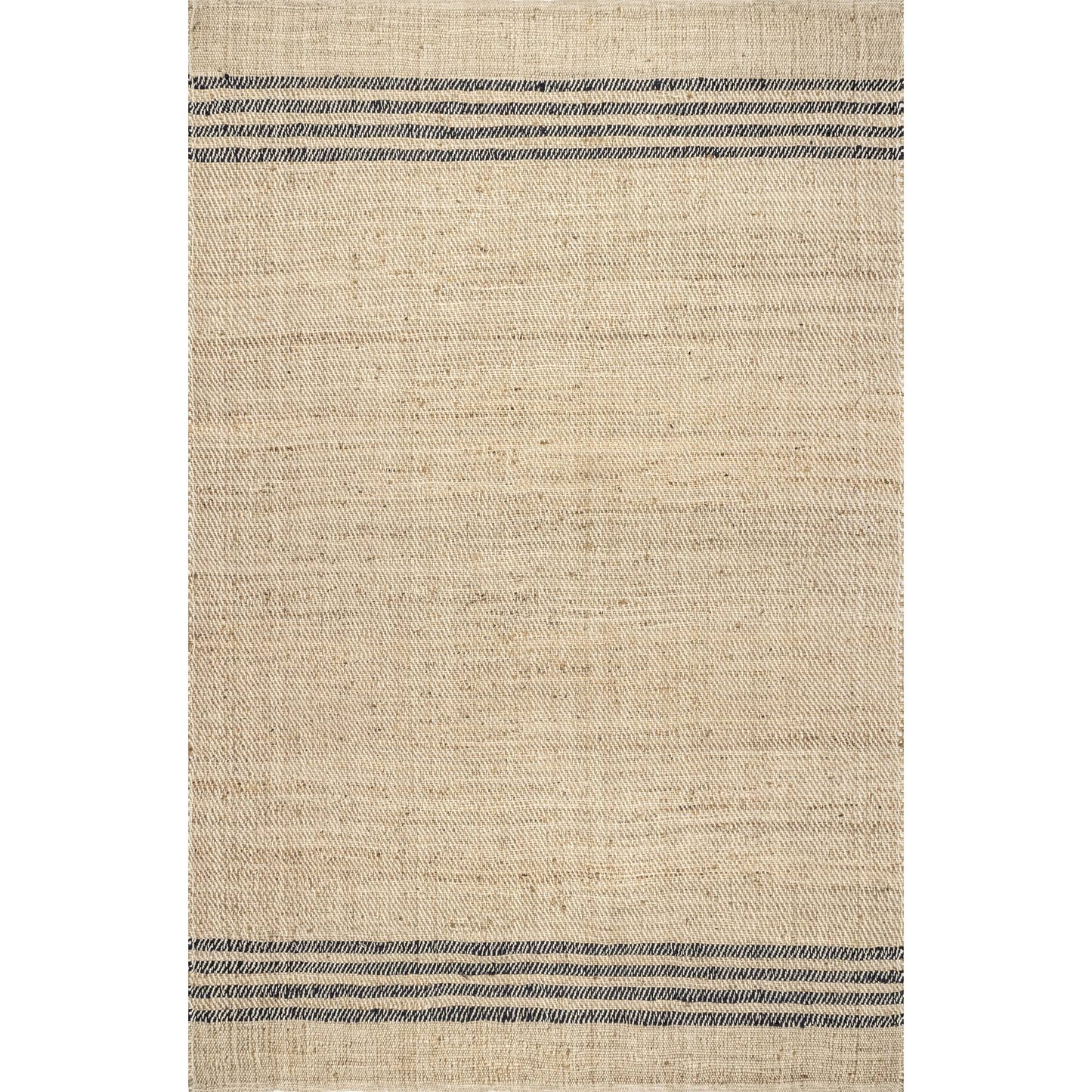 Liess Meadow Striped Jute Natural 2 Ft. X 8 Ft. Runner Rug