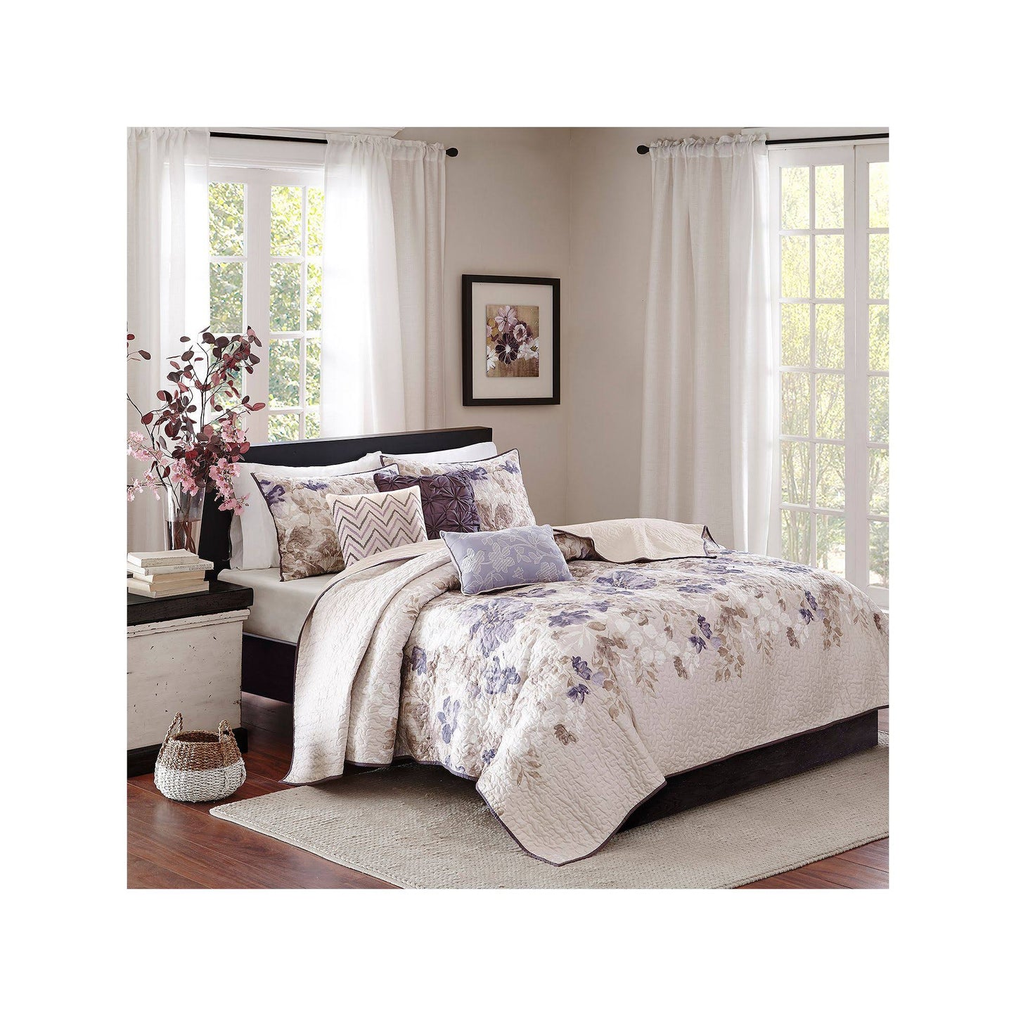 Luna 6 Piece Reversible Coverlet Set - Full/Queen