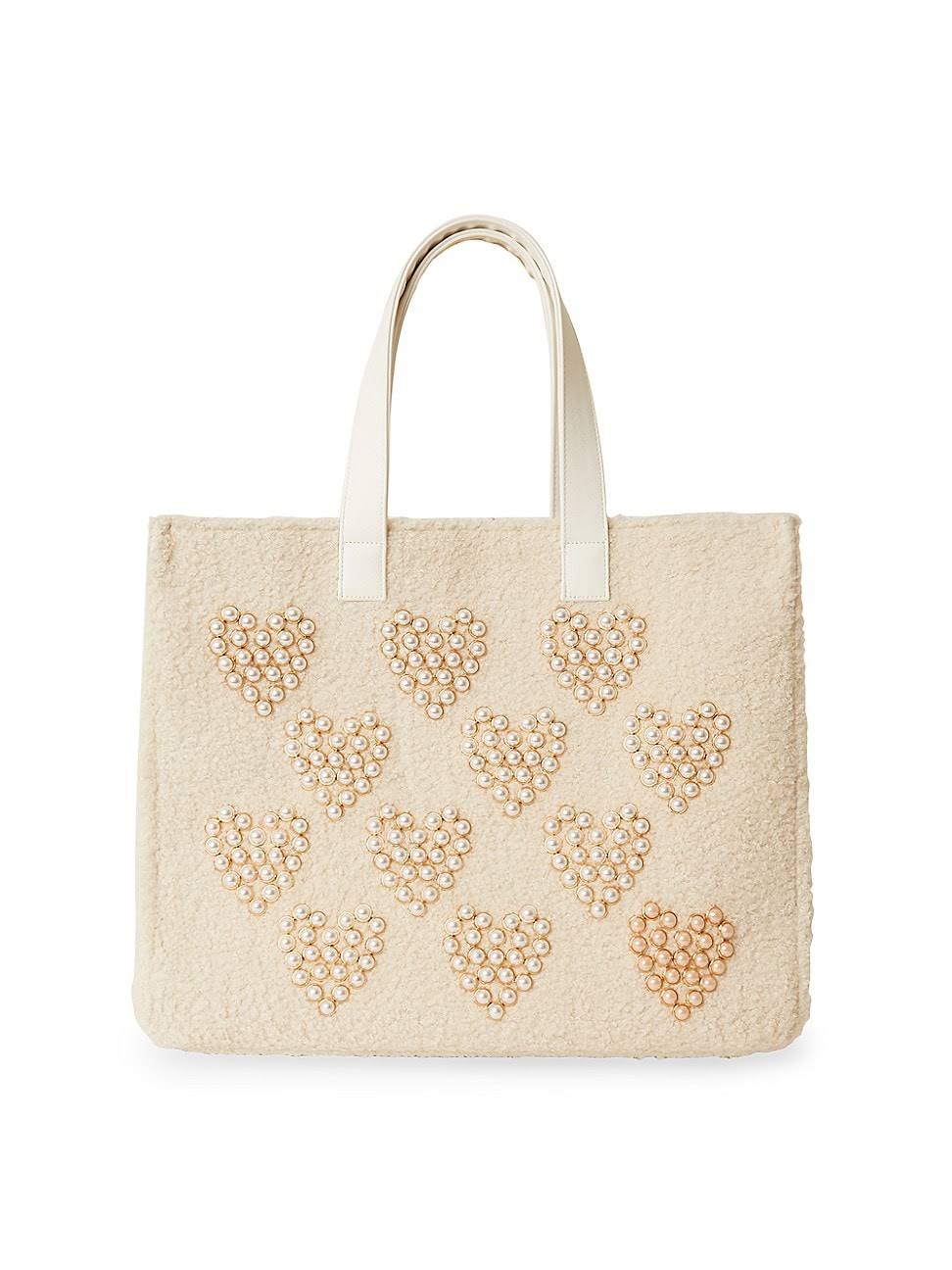 Los Angeles Be Mine Teddy Tote In White