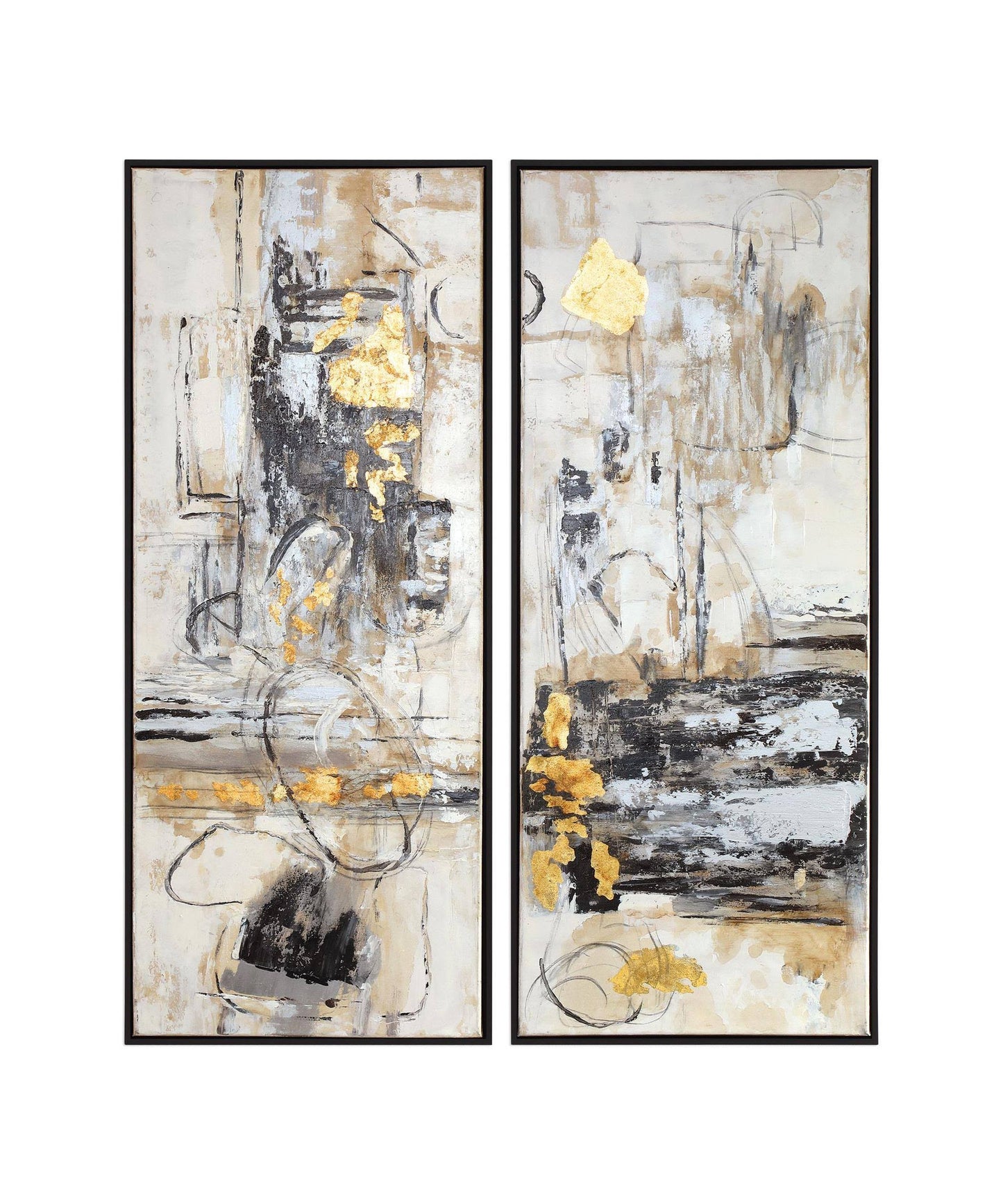 Life Scenes Abstract Art (Set Of 2)