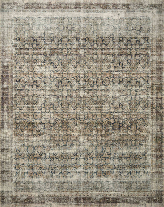 Lewis X Morgan Mog-02 5' X 7' Area Rug - Navy, Sand