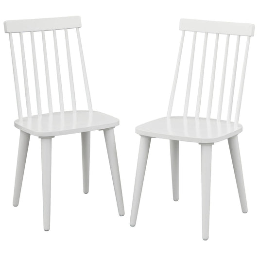 Lowry Modern Farmhouse Wood Dining Chair (Set Of 2), White Finish