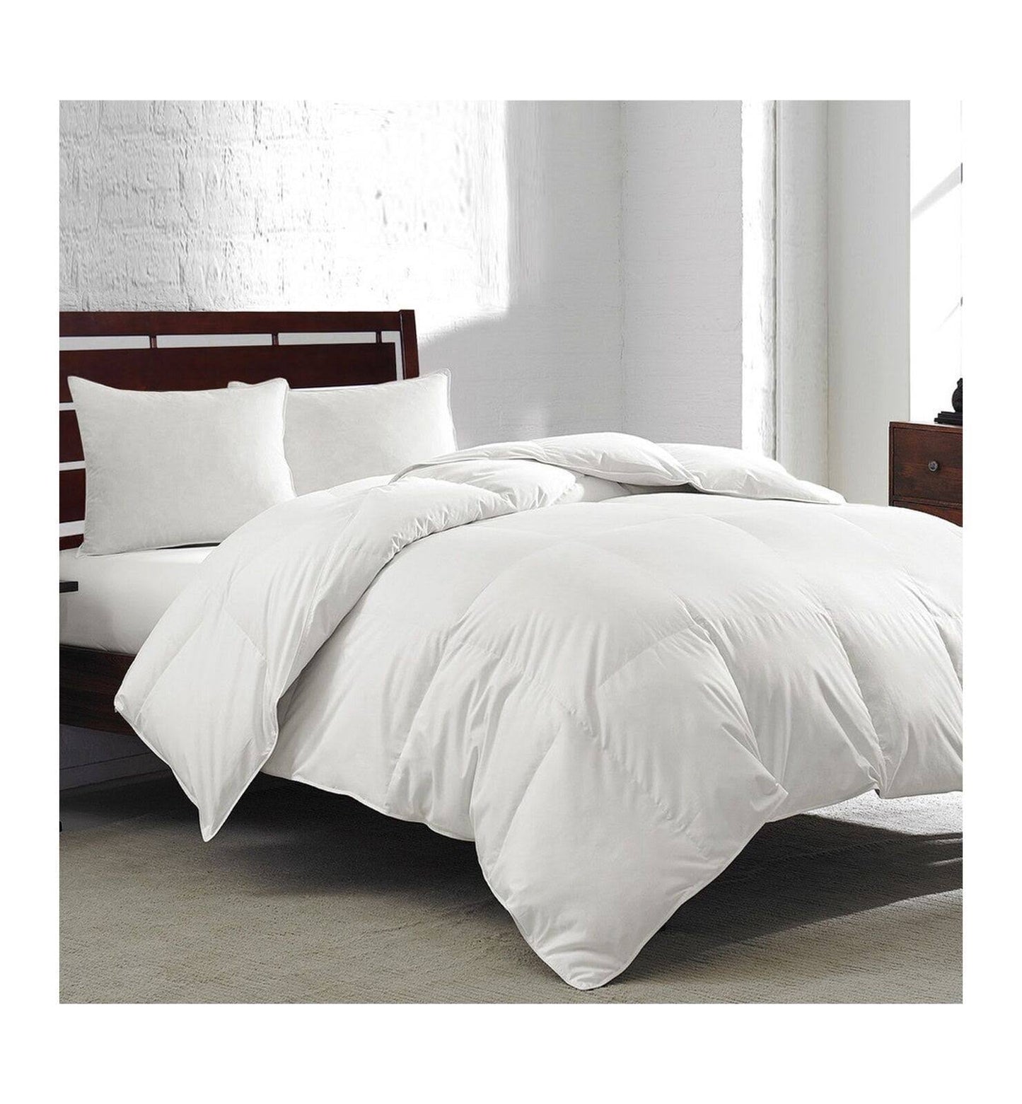 Luxe White Goose Feather & Down 240 Thread Count Comforter, Full/Queen