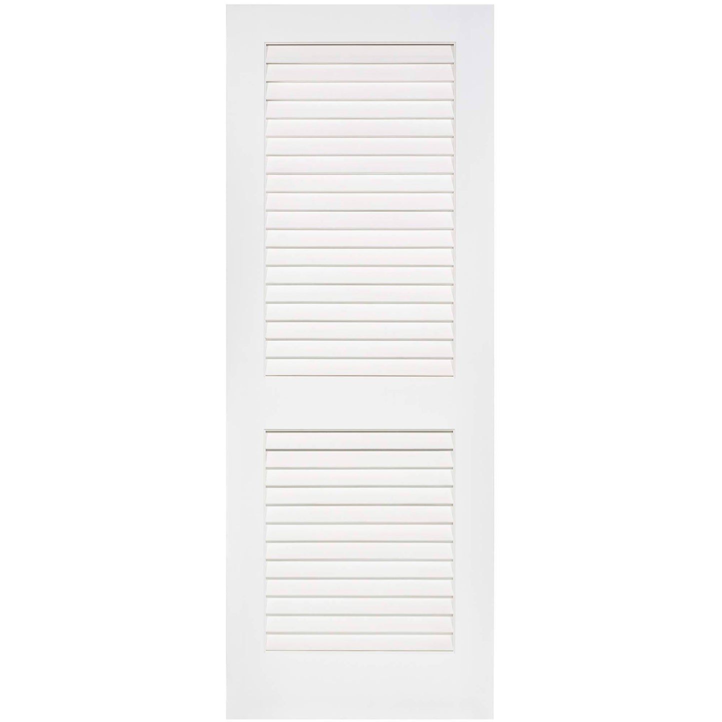 Louvered Solid Wood Primed Standard Door