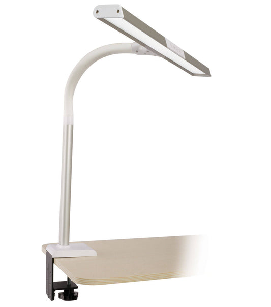 Led Extra Wide Area Clamp Lamp, White