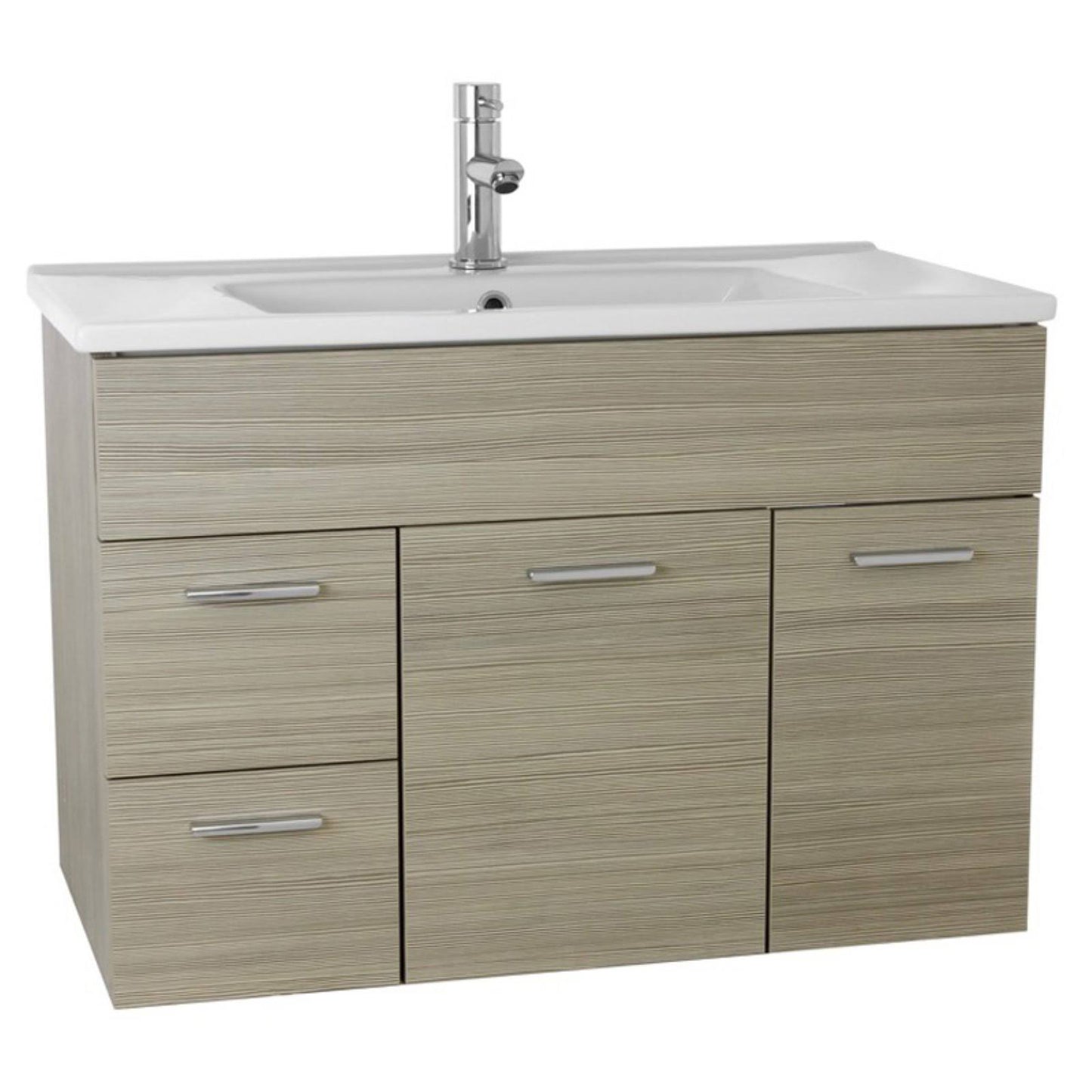 Lor10 Loren Bathroom Vanity Set With Wall Mounted, 33", Larch Canapa