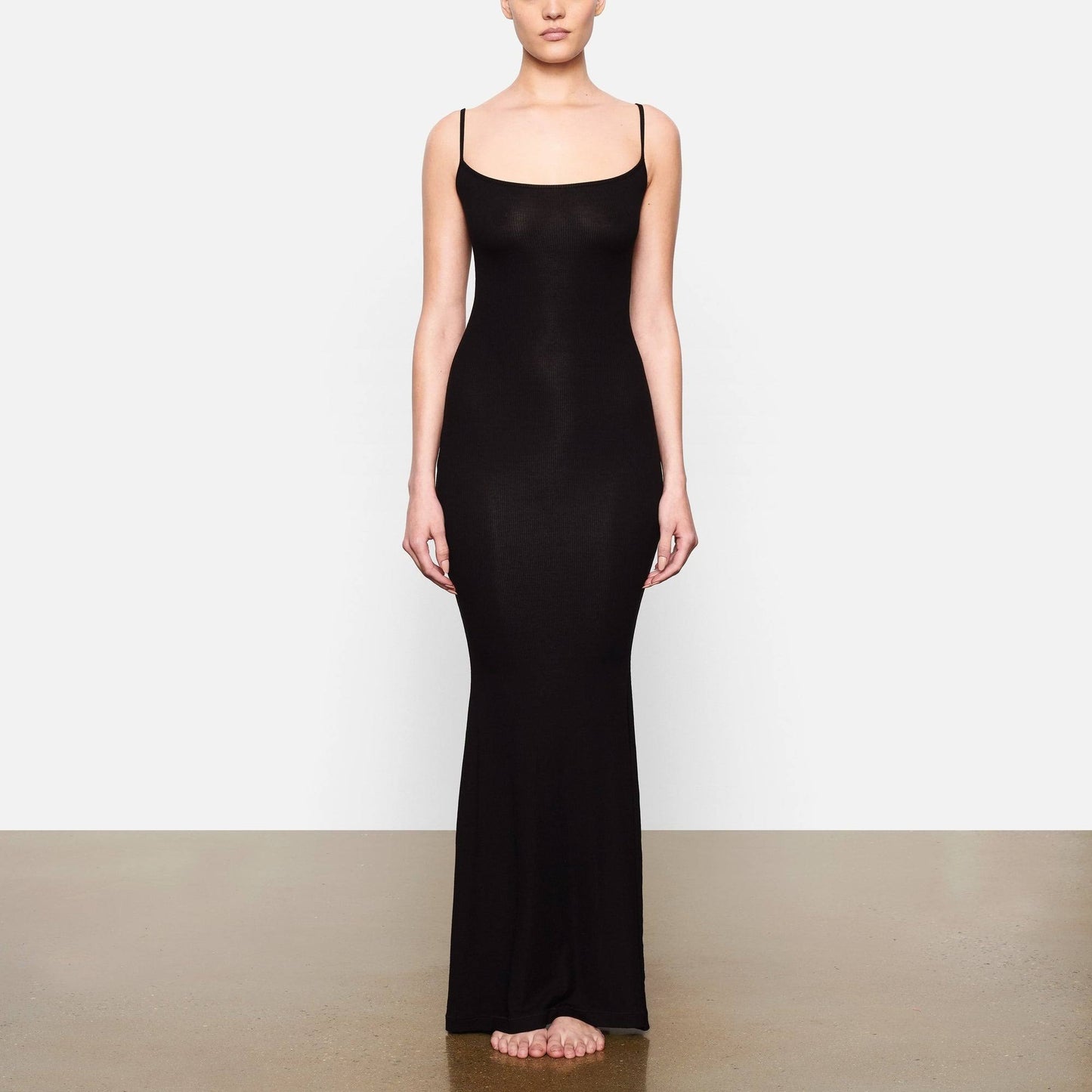 Long Slip Dress | Black | Small | Soft Lounge